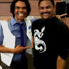 Sean Choolburra at the Indigenous Forces at Work 2013 in Darwin.