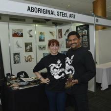 Wayne and Lucy in front of the ASA stall at Melbourne Connect 2013